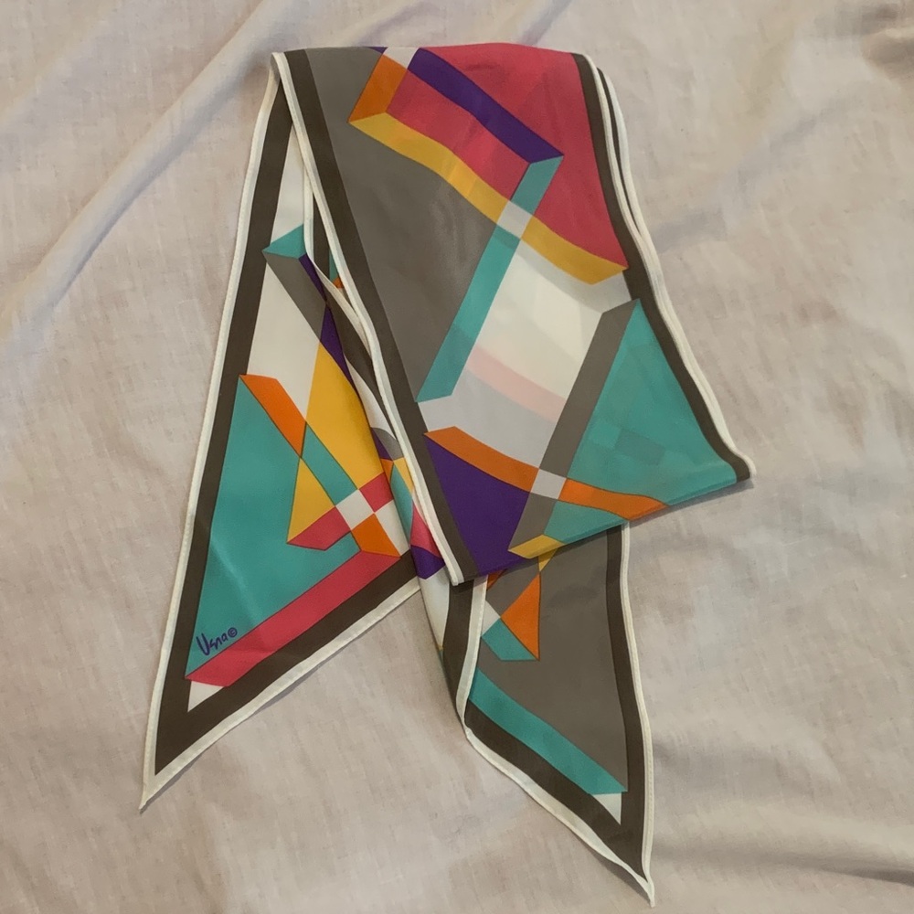 Vintage Vera Neumann Geometric Pattern Scarf